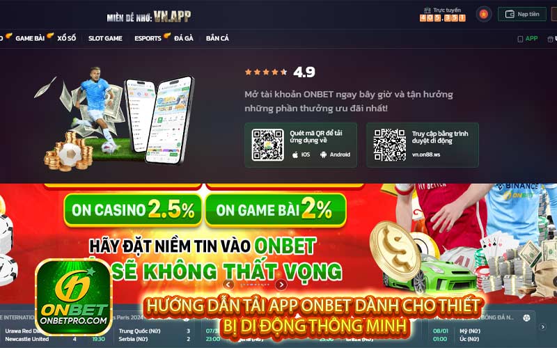 Hướng Dẫn Tải App Onbet Dành Cho Thiết Bị Di Động Thông Minh