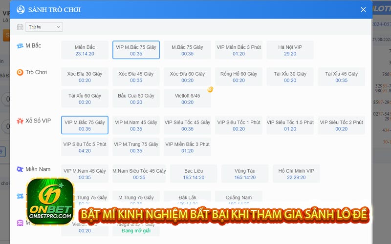 Bật mí kinh nghiệm bất bại khi tham gia sảnh lô đề