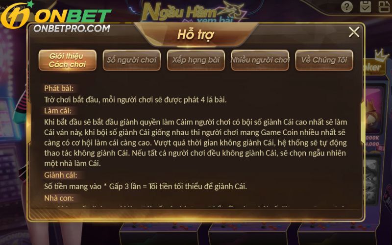 Luật chơi của tựa game