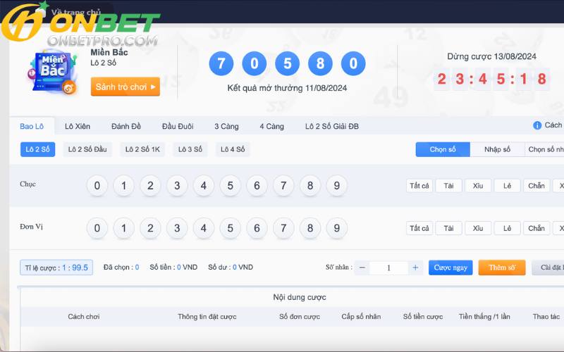 Soi cầu xổ số miền Bắc Onbet thông qua bạc nhớ 